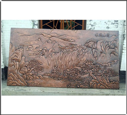 高山流水銅浮雕 高山流水銅浮雕