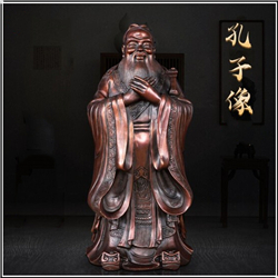 鑄銅關(guān)公 純銅孔子銅像家居擺件