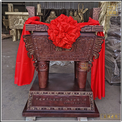 鑄銅關(guān)公 定制仿古青銅器四足方鼎