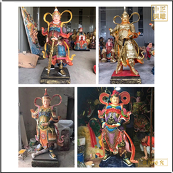 彩繪純銅韋陀菩薩鑄造 彩繪純銅韋陀菩薩鑄造