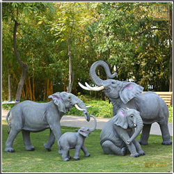 鑄銅關(guān)公 園林景觀銅大象動物雕塑