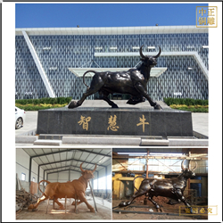 鑄銅關(guān)公 園林2米銅牛鑄造廠