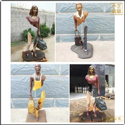 鑄銅關公 制作各種抽象人物雕塑廠家