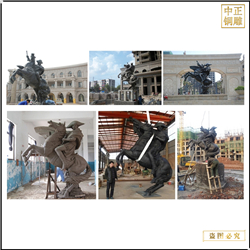 鑄銅關公 銷售小區(qū)人物雕塑