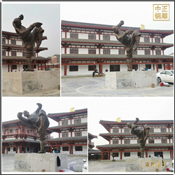 室外大型景區(qū)練拳人物雕塑 室外大型景區(qū)練拳人物雕塑