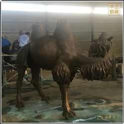 鑄銅關(guān)公 室外景觀園林駱駝銅雕塑