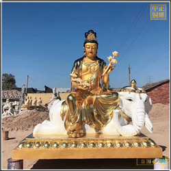 鑄銅關(guān)公 彩繪鑄銅2米文殊普賢銅佛像