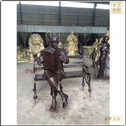 鑄銅關(guān)公 廠家鑄造步行街人物雕塑