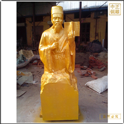 古代醫學名人李時珍銅雕塑 