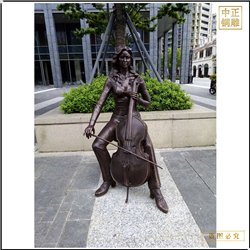 室外廣場(chǎng)拉琴人物雕塑 室外廣場(chǎng)拉琴人物雕塑