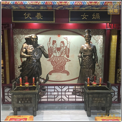 上古女媧伏羲神像銅雕 上古女媧伏羲神像銅雕