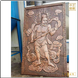 神像筒型浮雕塑像 神像筒型浮雕塑像