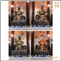 鑄銅關(guān)公 四大天王彩繪佛像