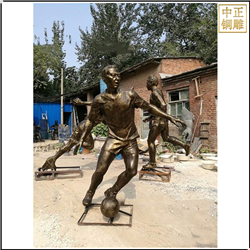 鑄銅關(guān)公 校園廣場踢足球雕塑