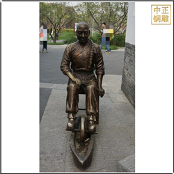 鑄銅關(guān)公 中醫(yī)碾藥人物雕塑