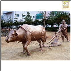 鑄銅關(guān)公 民間耕地民俗雕塑