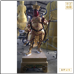 鑄銅關(guān)公 銅雕四大天王護法神銅佛像