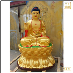 鑄銅關(guān)公 貼金釋迦牟尼佛銅像