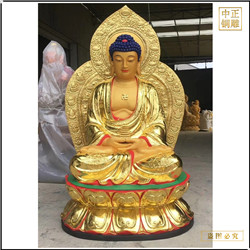 鑄銅關(guān)公 站像釋迦牟尼佛銅雕像