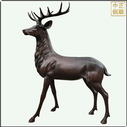 鑄銅關(guān)公 室外大型銅鹿雕塑