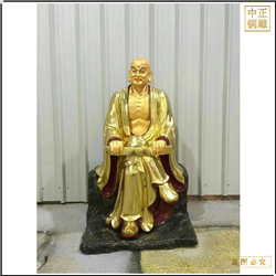 鑄銅關(guān)公 貼金十八羅漢雕塑鑄造