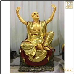 鑄銅關(guān)公 2米十八羅漢佛像站像銅雕廠家