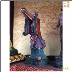 鑄銅關(guān)公 現(xiàn)貨出售貼金十八羅漢佛像