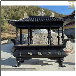 鑄銅關(guān)公 仿銅長(zhǎng)形銅香爐