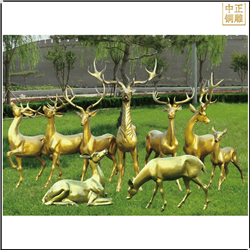 鑄銅關(guān)公 仿銅景觀群鹿雕塑鑄造