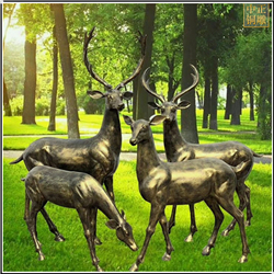 鑄銅關(guān)公 仿銅園林銅鹿雕塑