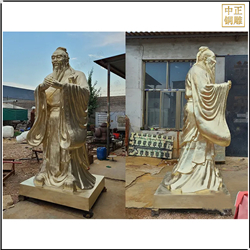 鑄銅關(guān)公 大型純黃銅孔子雕塑