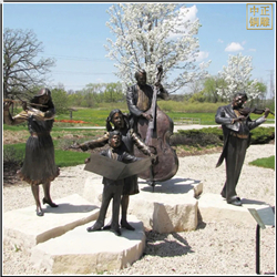 鑄銅關(guān)公 廣場演奏人物銅雕塑