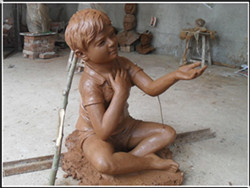 男孩泥塑 男孩泥塑