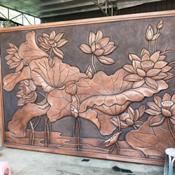 荷花銅浮雕 荷花銅浮雕